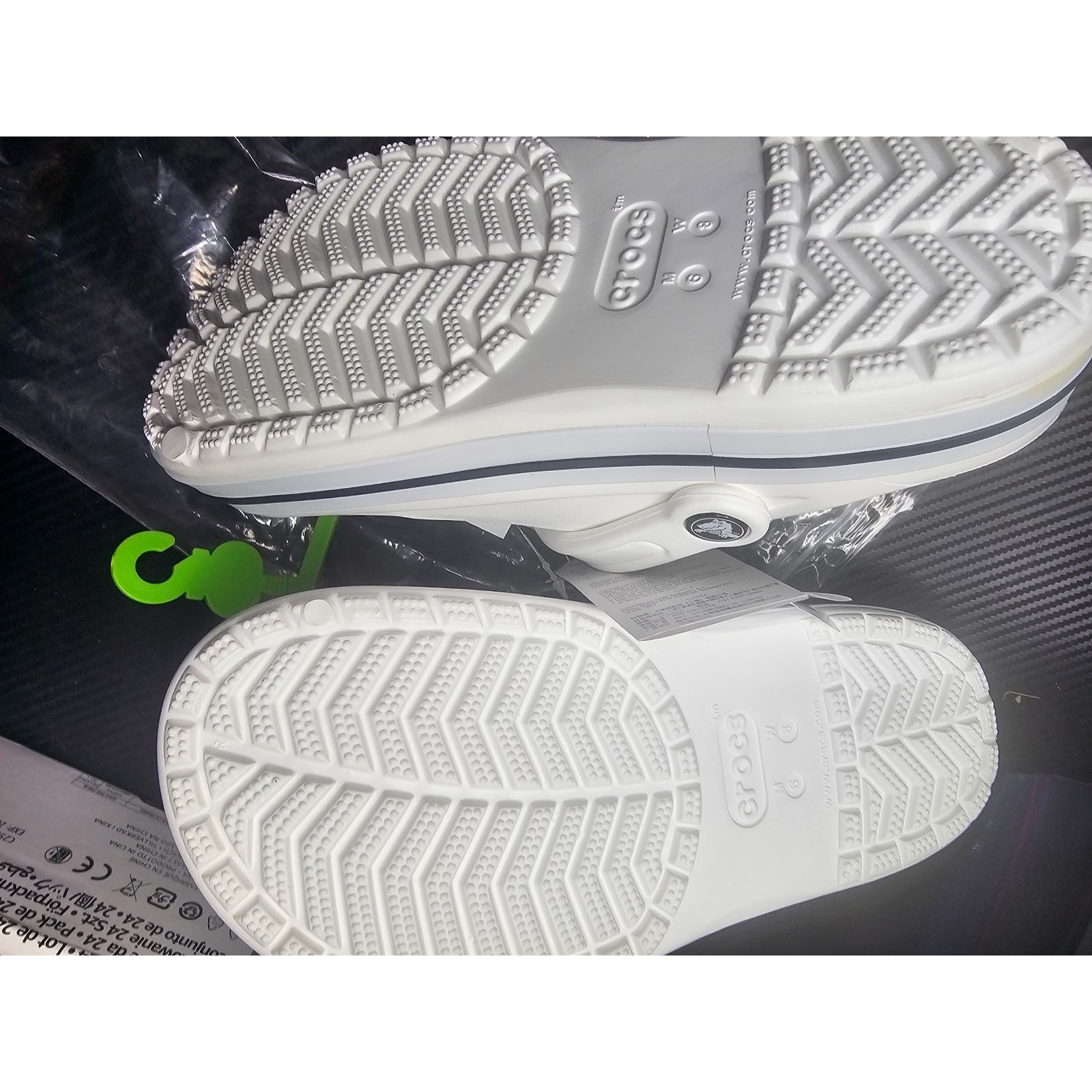 Crocs Bayaband Womens Slip-on Clogs Size 8 White Navy Water Friendly Lightweight
