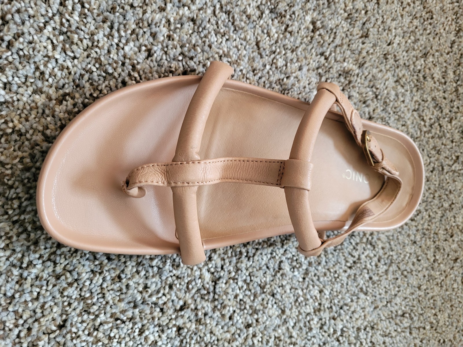 Vionic Beige Strappy Flat Sandals Synthetic Buckle Women’s US 11 M