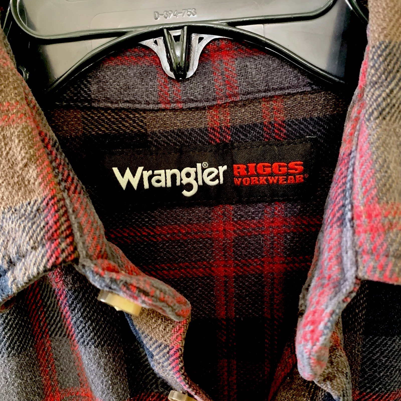 Wrangler RIGGS Workwear Heavy Flannel Men’s XS Shirt Jacket Brown Red Plaid