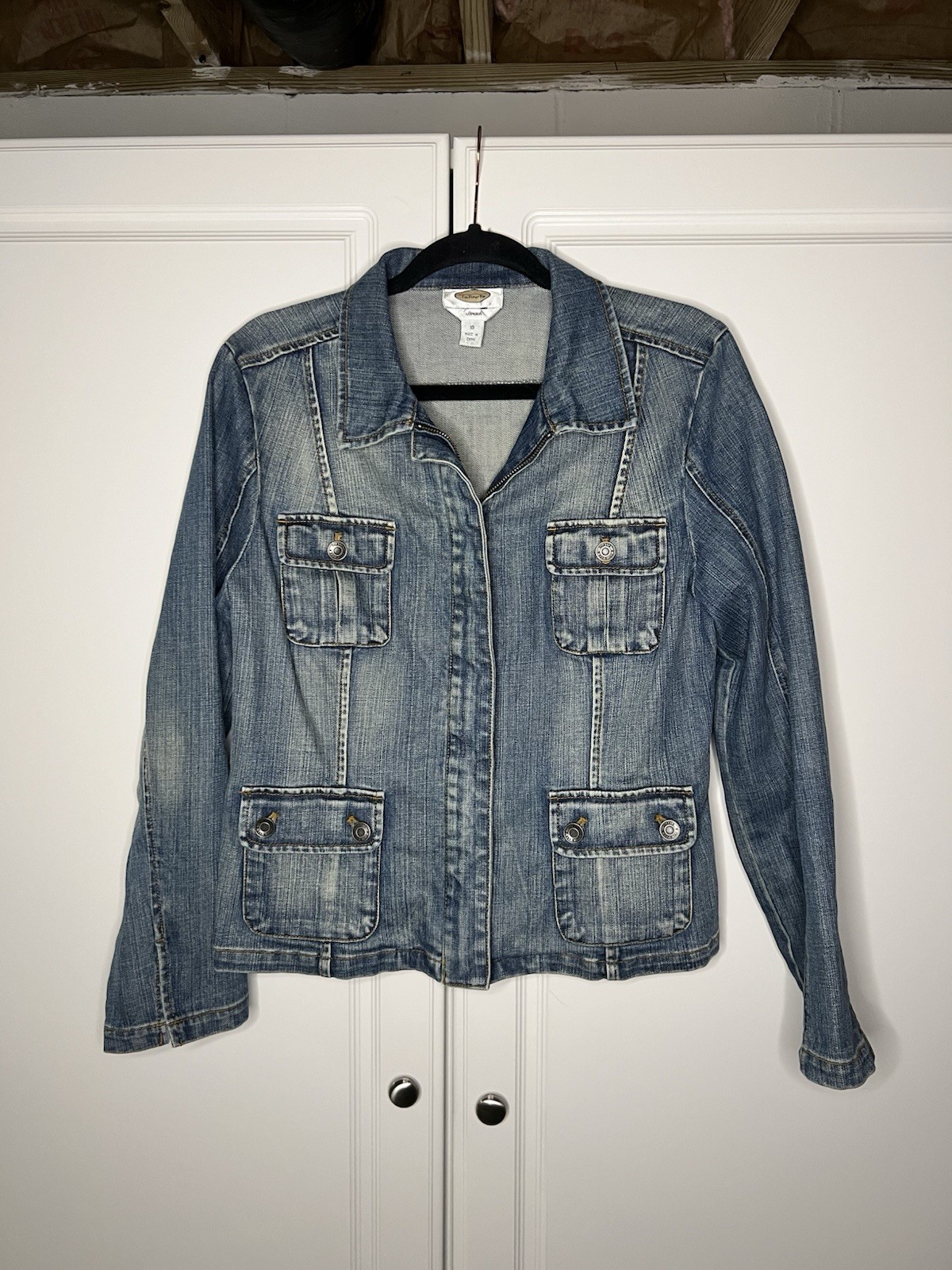 Vintage Talbots Safari Denim Jacket 10