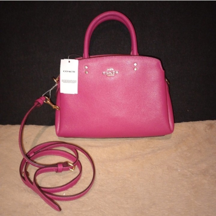 NWT Coach Mini Lilly Carryall in Bold Pink