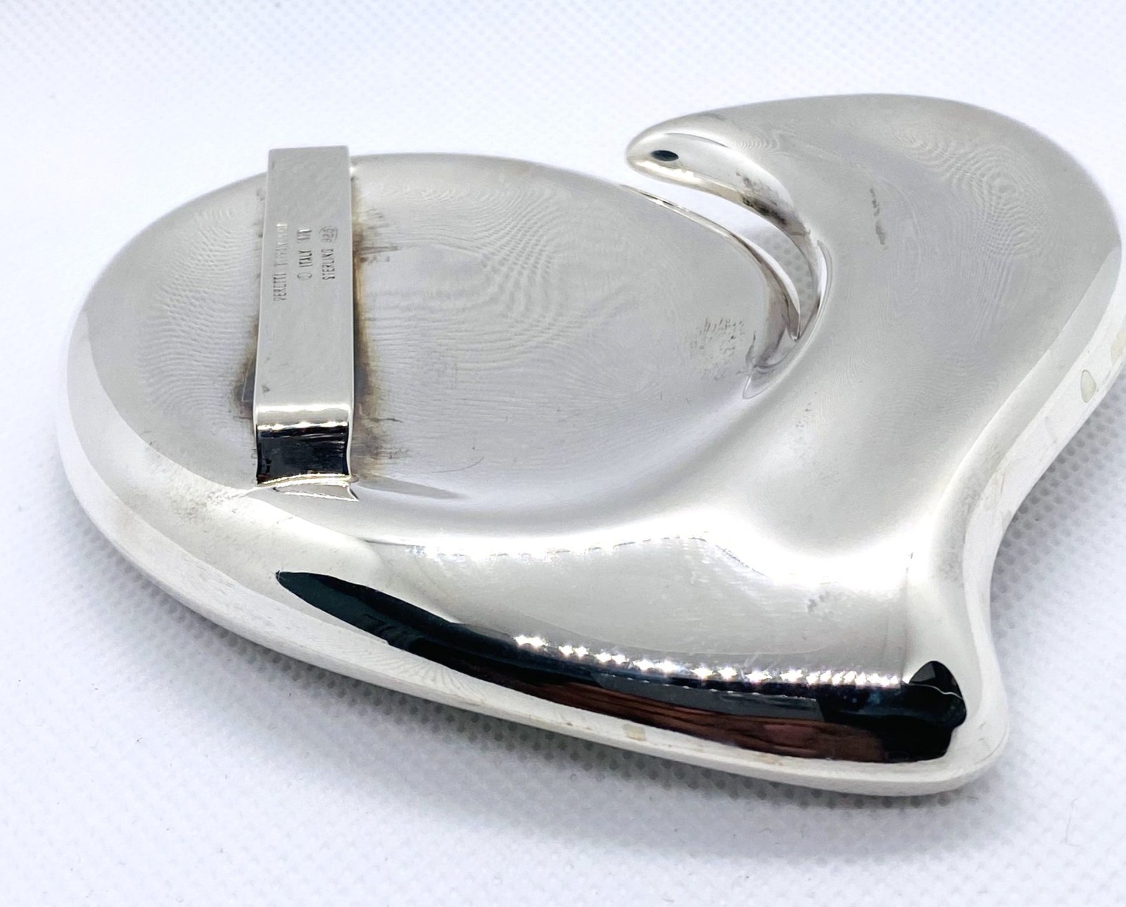 Tiffany & Co Sterling Silver 925 Full Heart Peretti 1978 Belt Buckle 3.72 x 3.8″