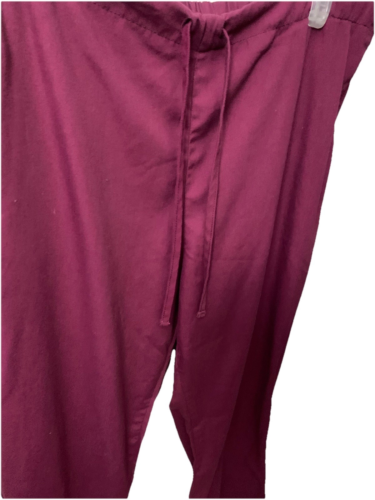Vital Threads Color Burgundy Scrub Top and Pants Set Short Sleeves M