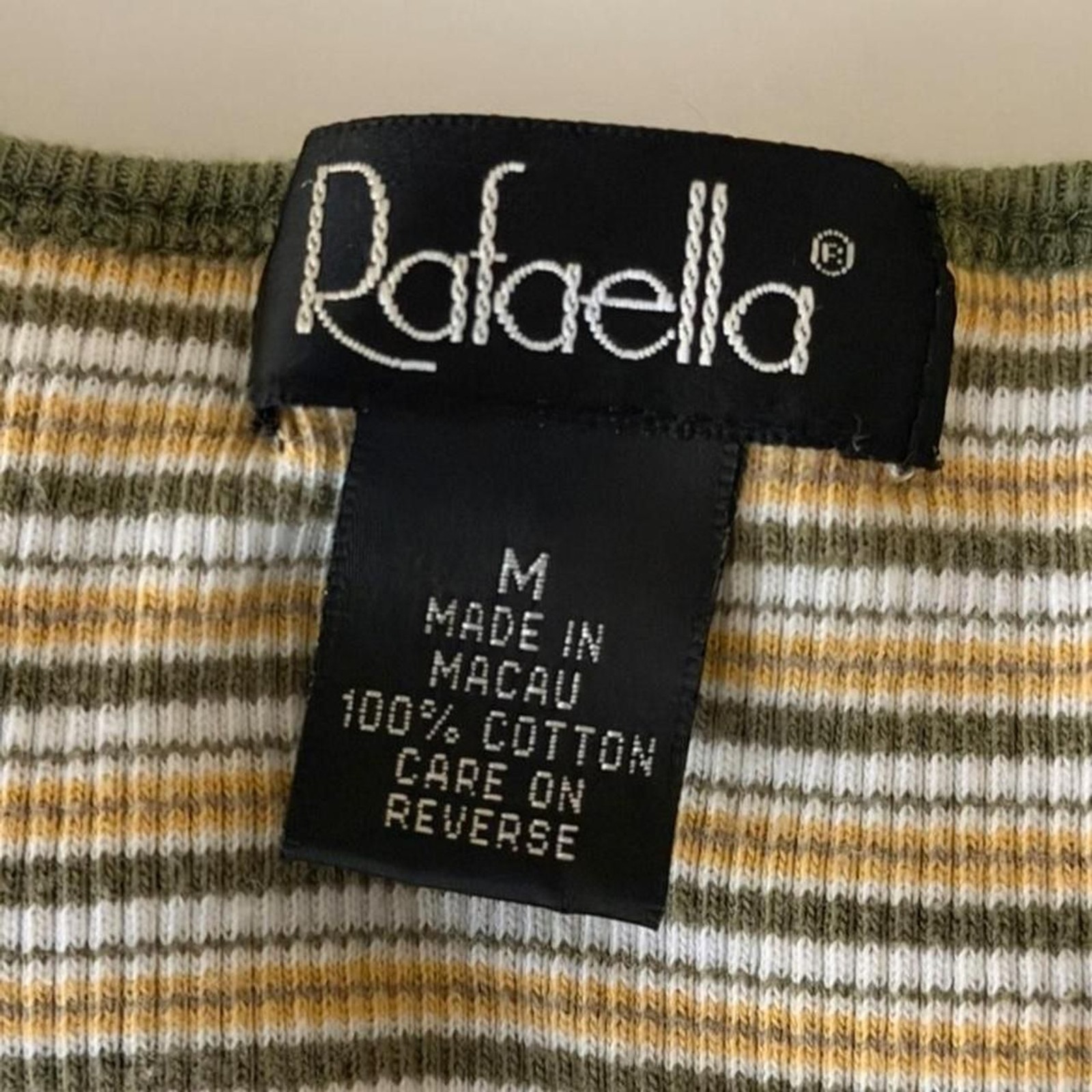 Vintage fitted striped ribbed tee