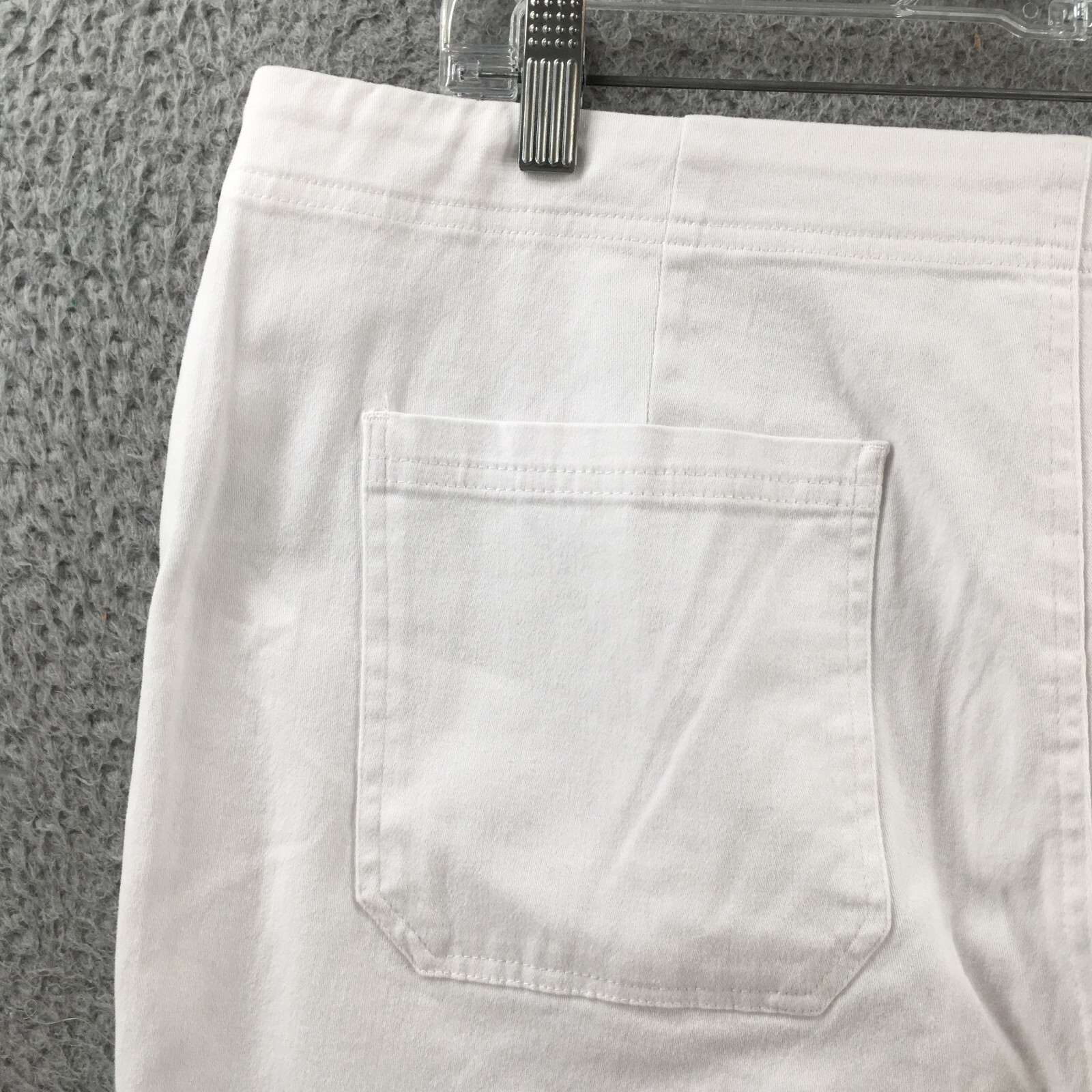 89th+Madison Straight Leg Pants Womens 16 White Zip Fly Button Front Casual NEW