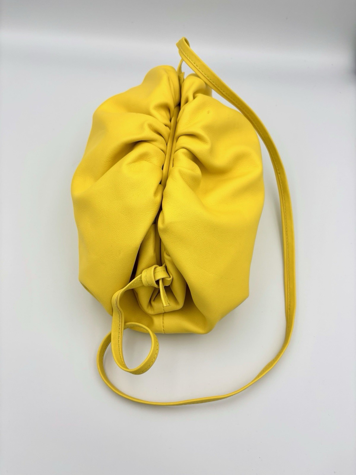 Handmade clutch bag (Bottega Veneta Pouch style) with shoulder strap
