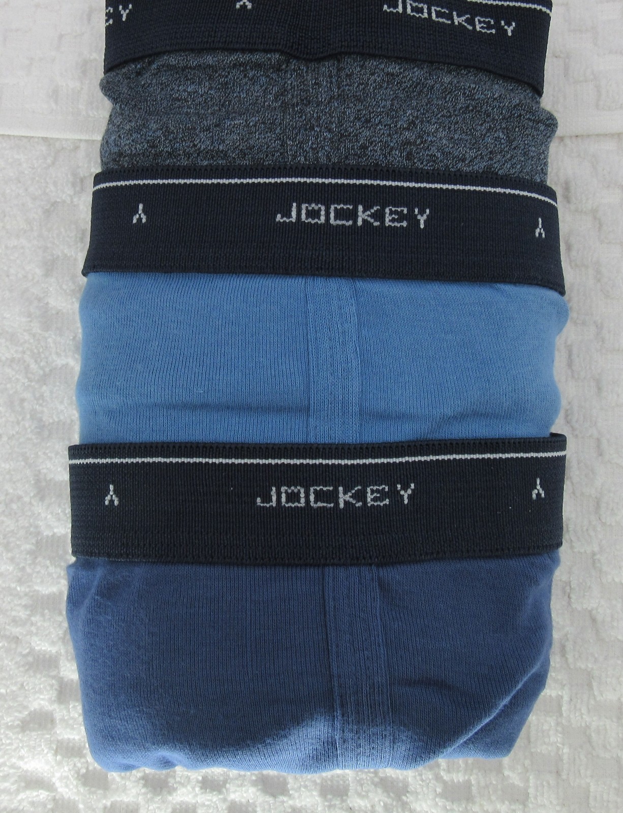 New 3 pk JOCKEY Y front Fly 100% cotton FULL RISE BRIEFS 9950 ALL DIFFERENT BLUE