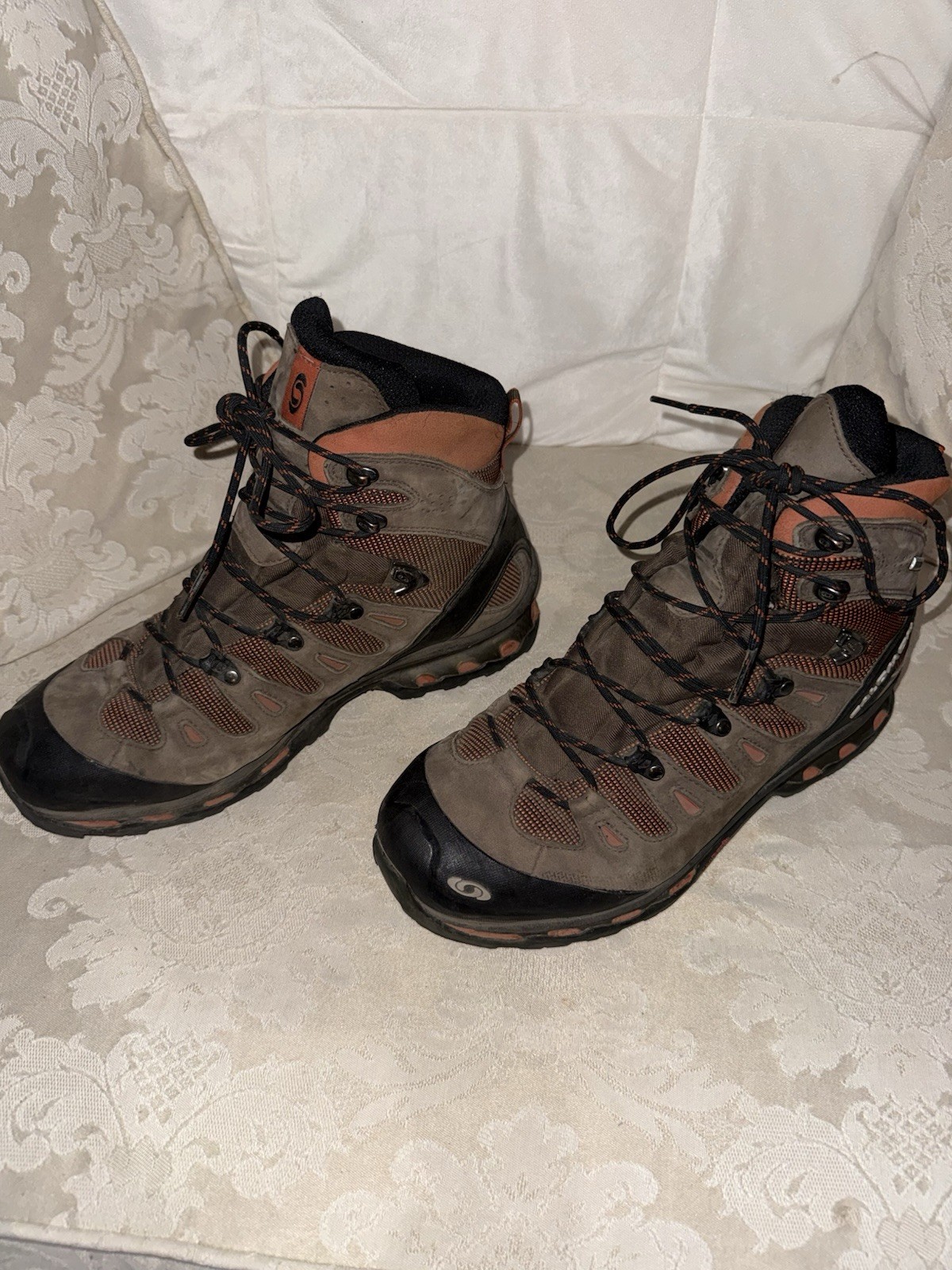 Salmon on Quest 4D GTX Waterproof Hiking Backpacking Boots Men’s US 11.5