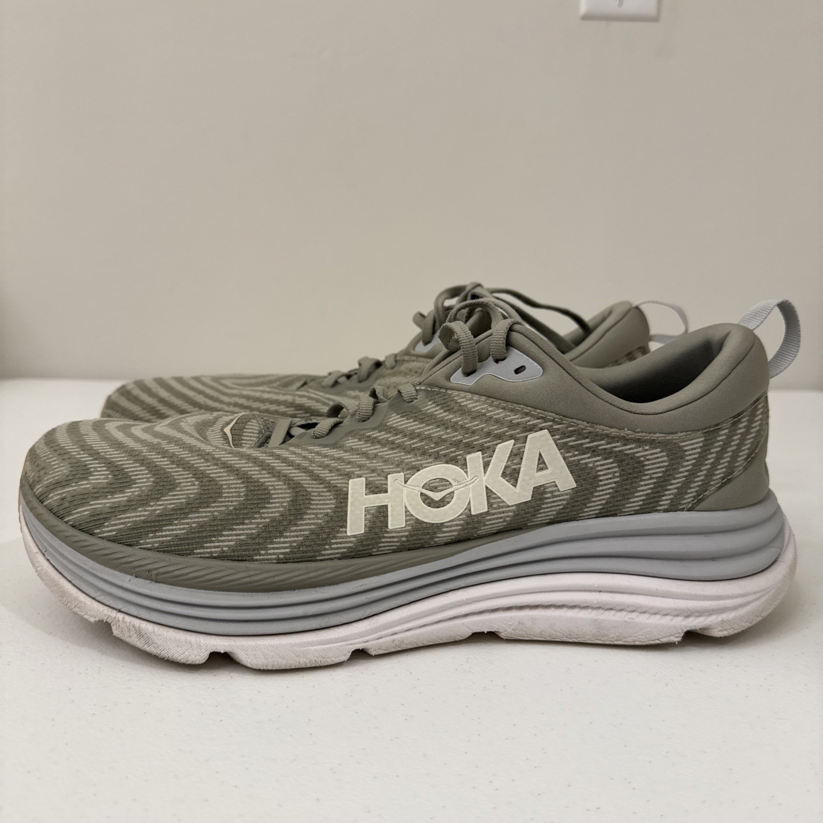 Hoka Gaviota 5 Barley Oat Milk Men Size 14 2E Wide Shoes 1134234-BYT No Insoles