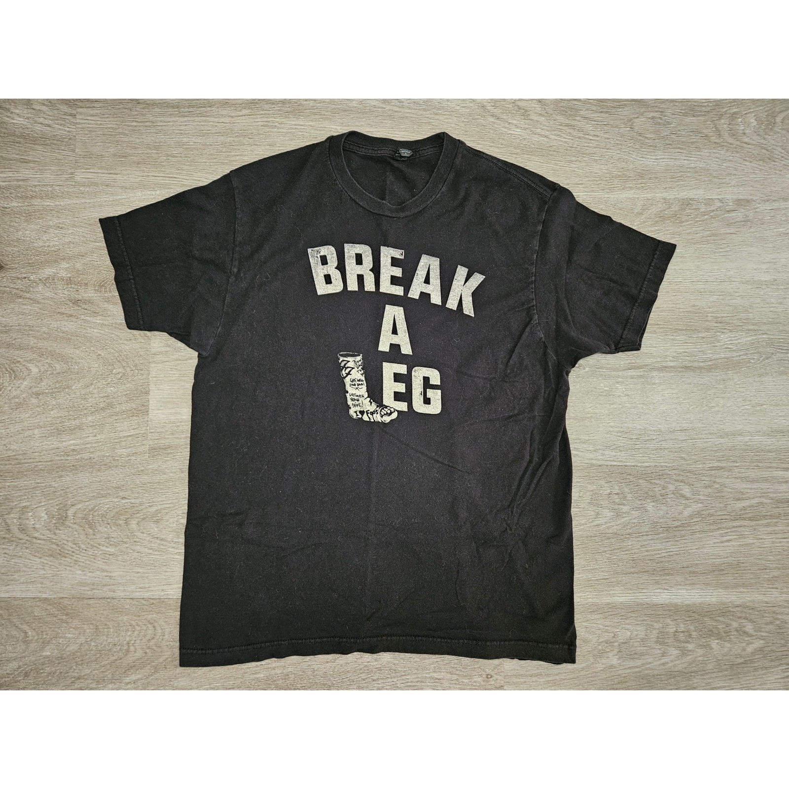 Foo Fighters Broken Leg Tour 2015 Shirt Mens Large Black Vintage Tultex Band Tee