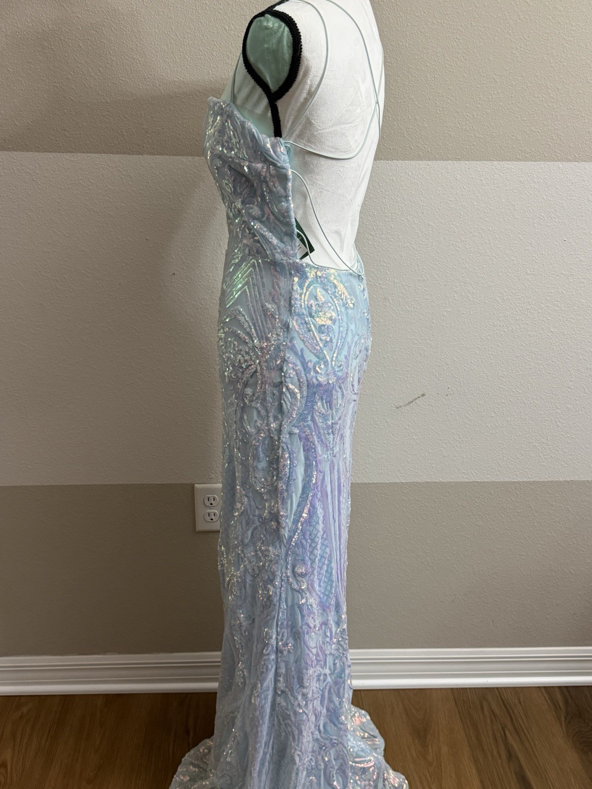 Light Blue Sequin Formal/Prom Dress – Size 13
