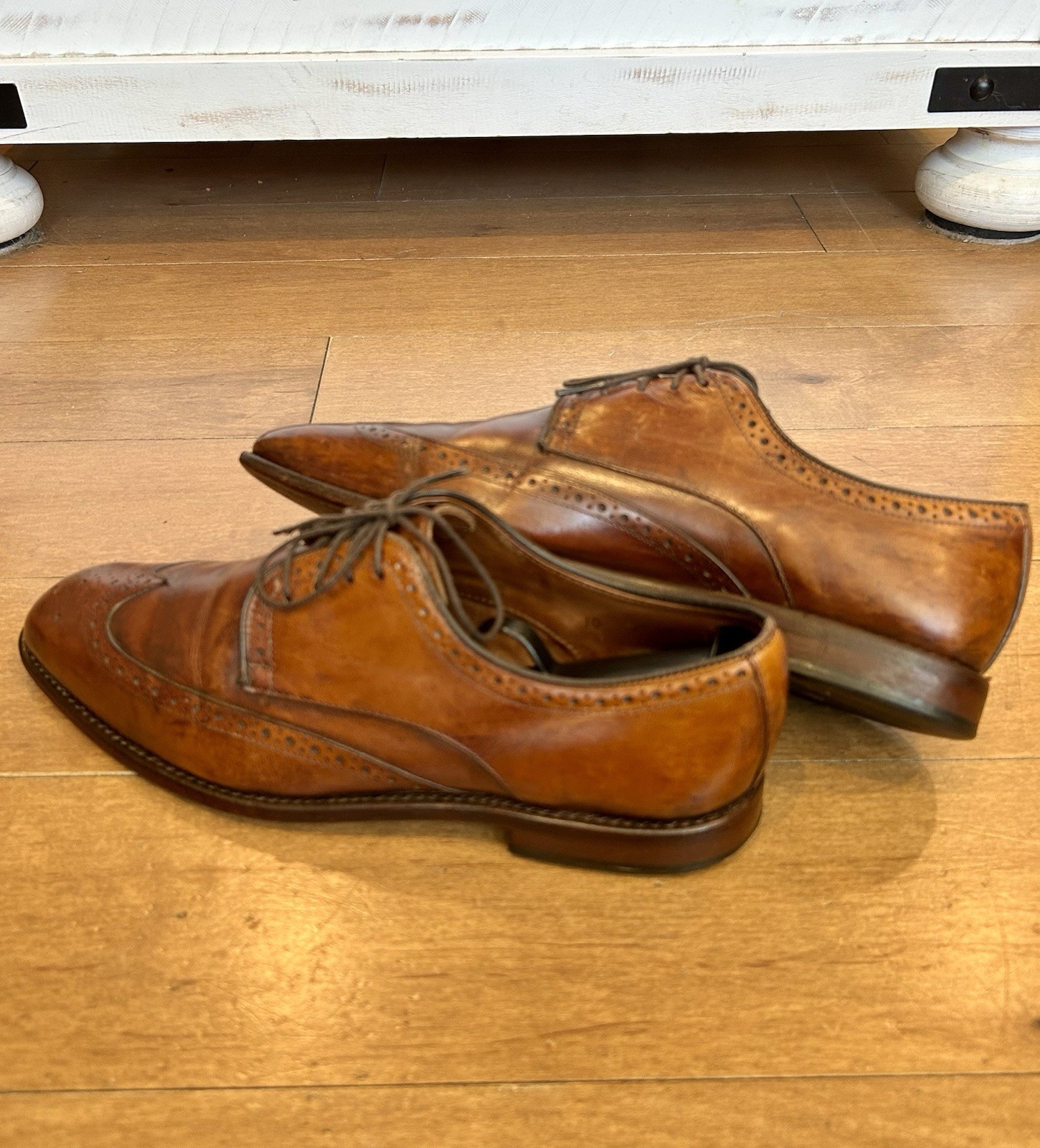 Allen Edmonds Bel Air Wingtip Mens 10 D Brown Leather Brogue Oxford Shoes