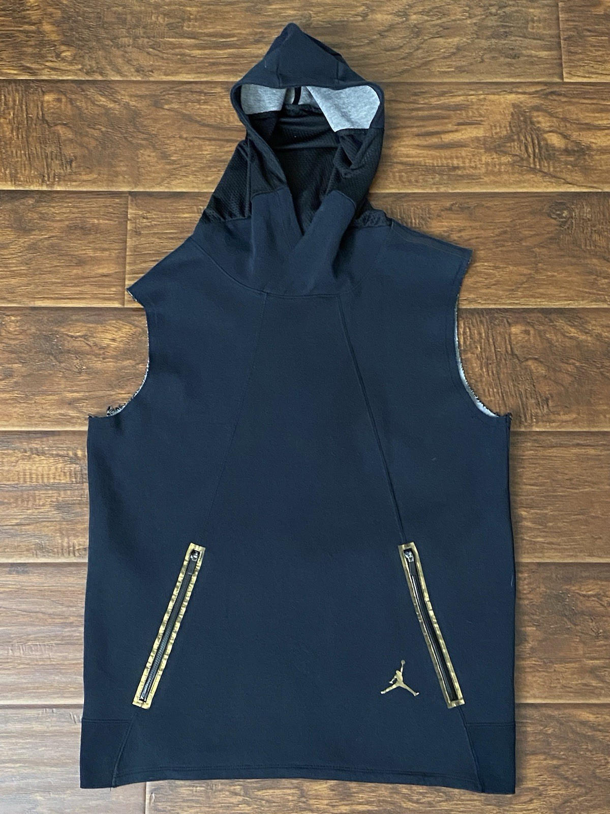 Jordan Russell Westbrook Men Pullover Hoodie Sleeveless Sweatshirt Pocket Size M