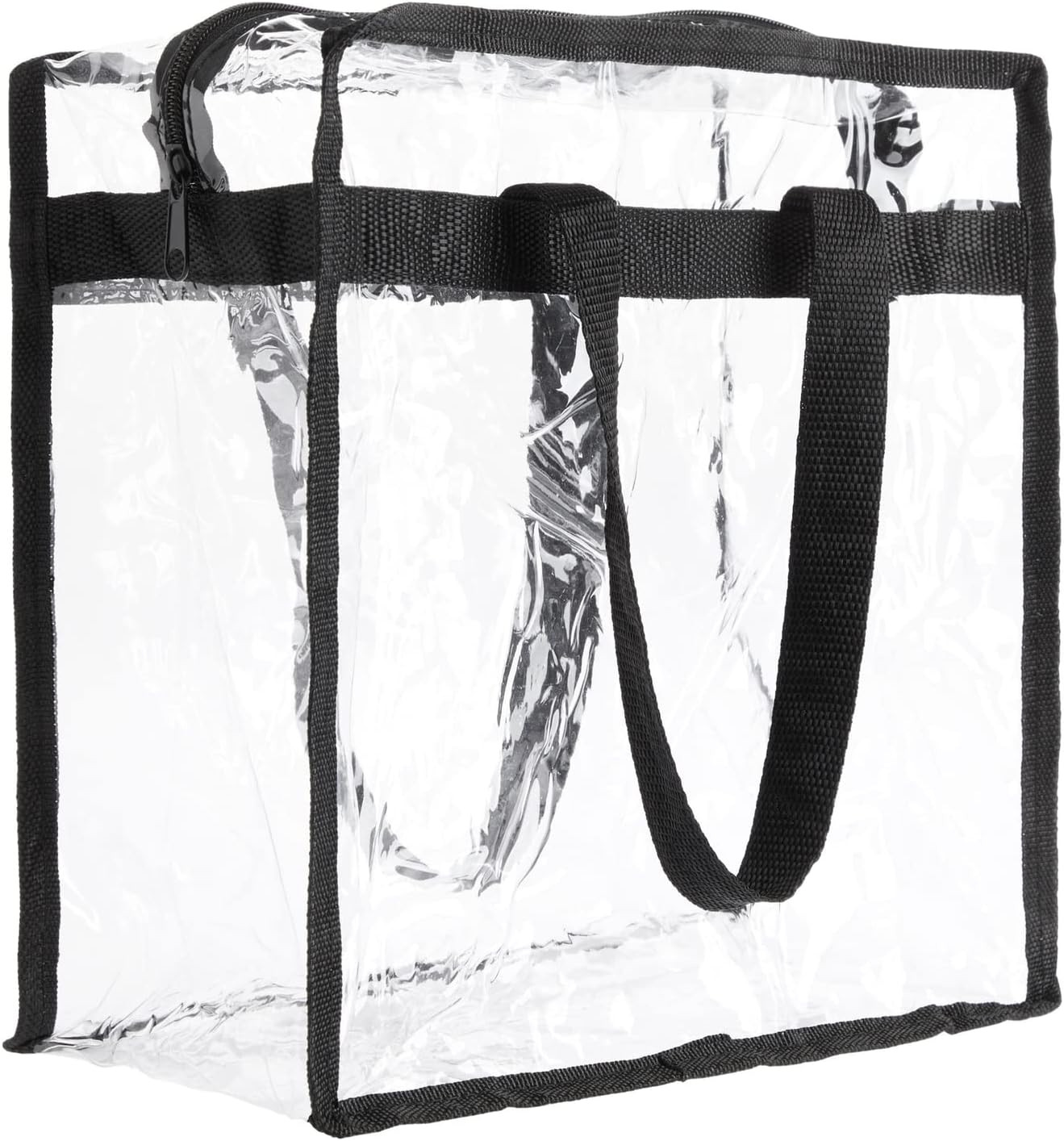 Clear Stadium Approved Bags – 12X6X12 Large Transparent Tote Bags with Zippers a