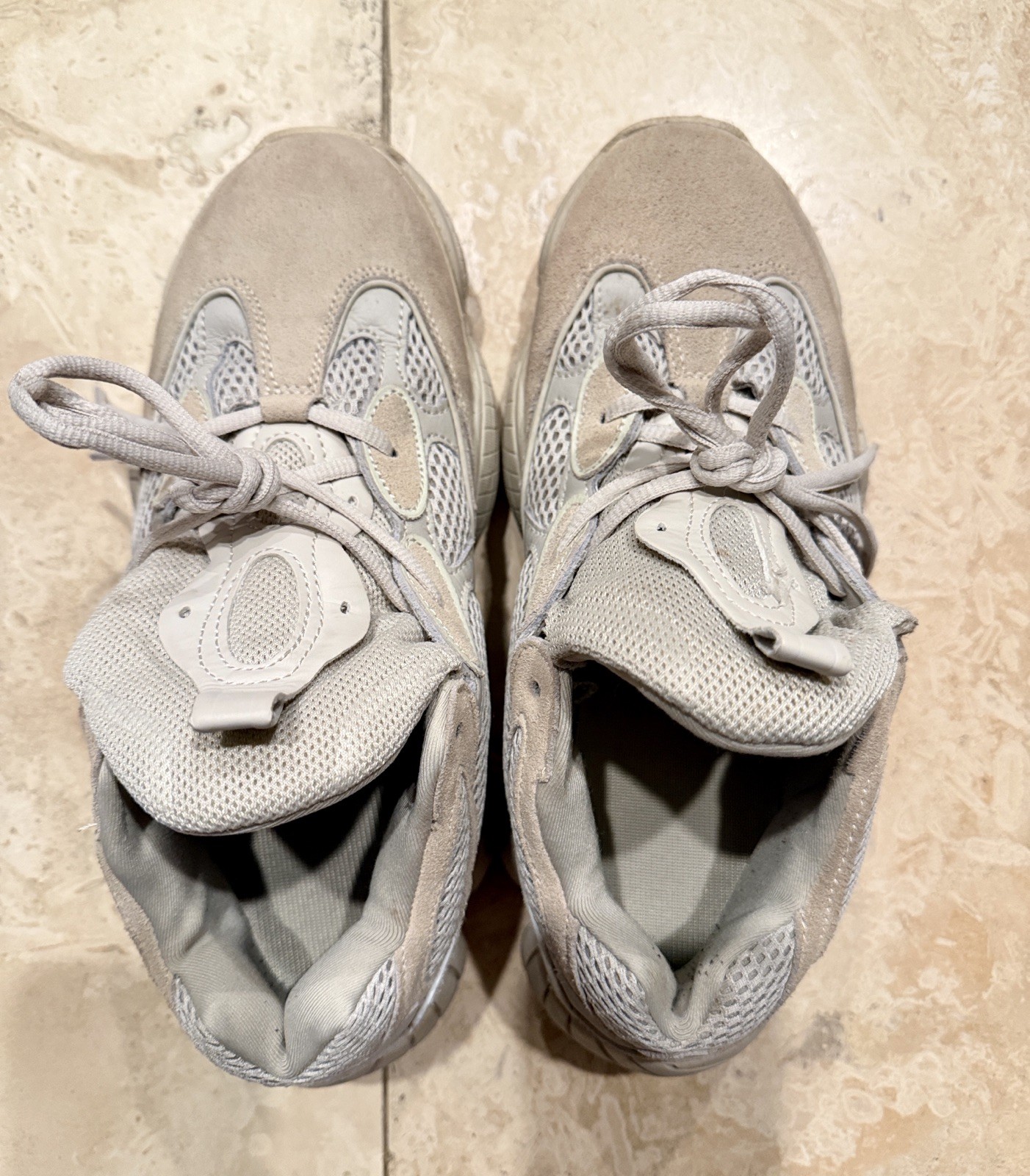 Size 10 Adidas Yeezy 500 Salt Gray Mens Low Top Athletic Sneaker Shoes EE7287