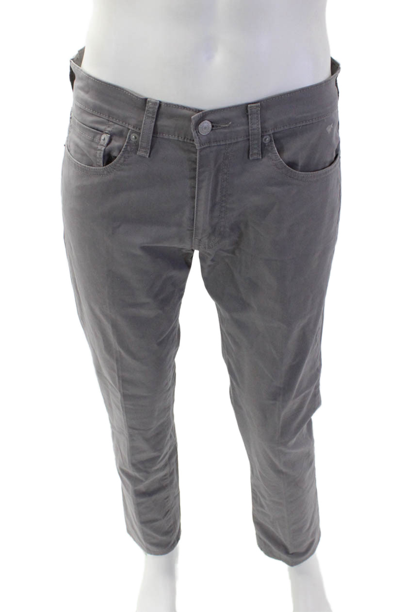 Levis Mens Chino Pants Gray 98% Cotton 2% Elastane Size 31