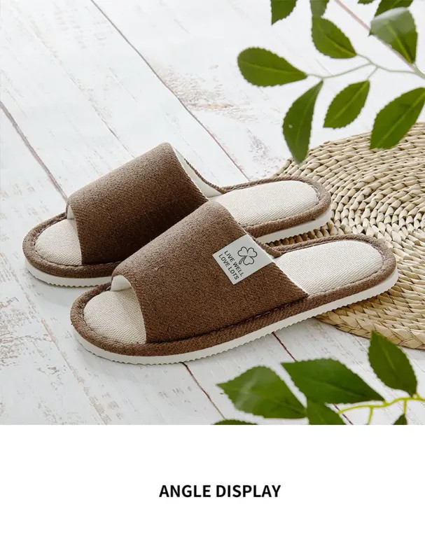 Slippers In Spring&Autumn Comfortable Bedroom Breathable Slippers Men’s&Women’s