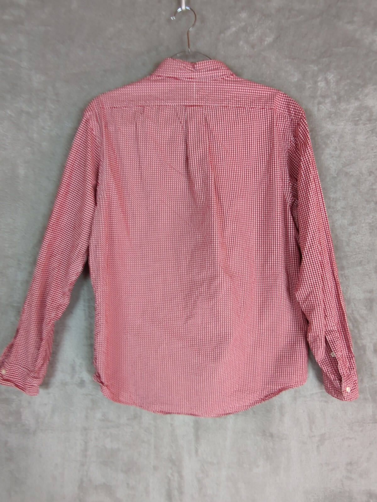 Ralph Lauren red Gingham Shirt Long Sleeve Size L Custom Fit