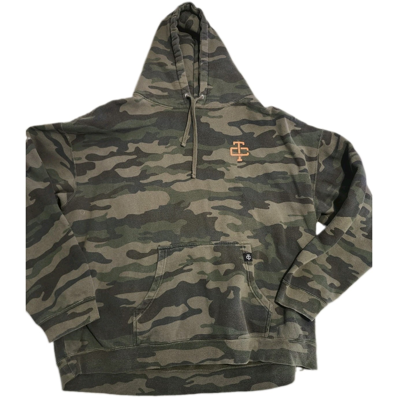 Men’s 3XL XXXL Hoodie Pullover Troll Co Clothing Camo Support Blue Collar