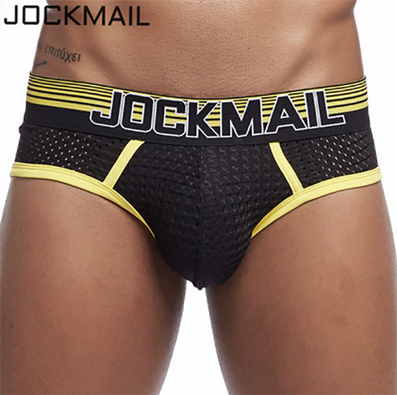JOCKMAIL Sexy Mens Underwear Briefs Breathable Mesh Quick Dry Sports Underpants