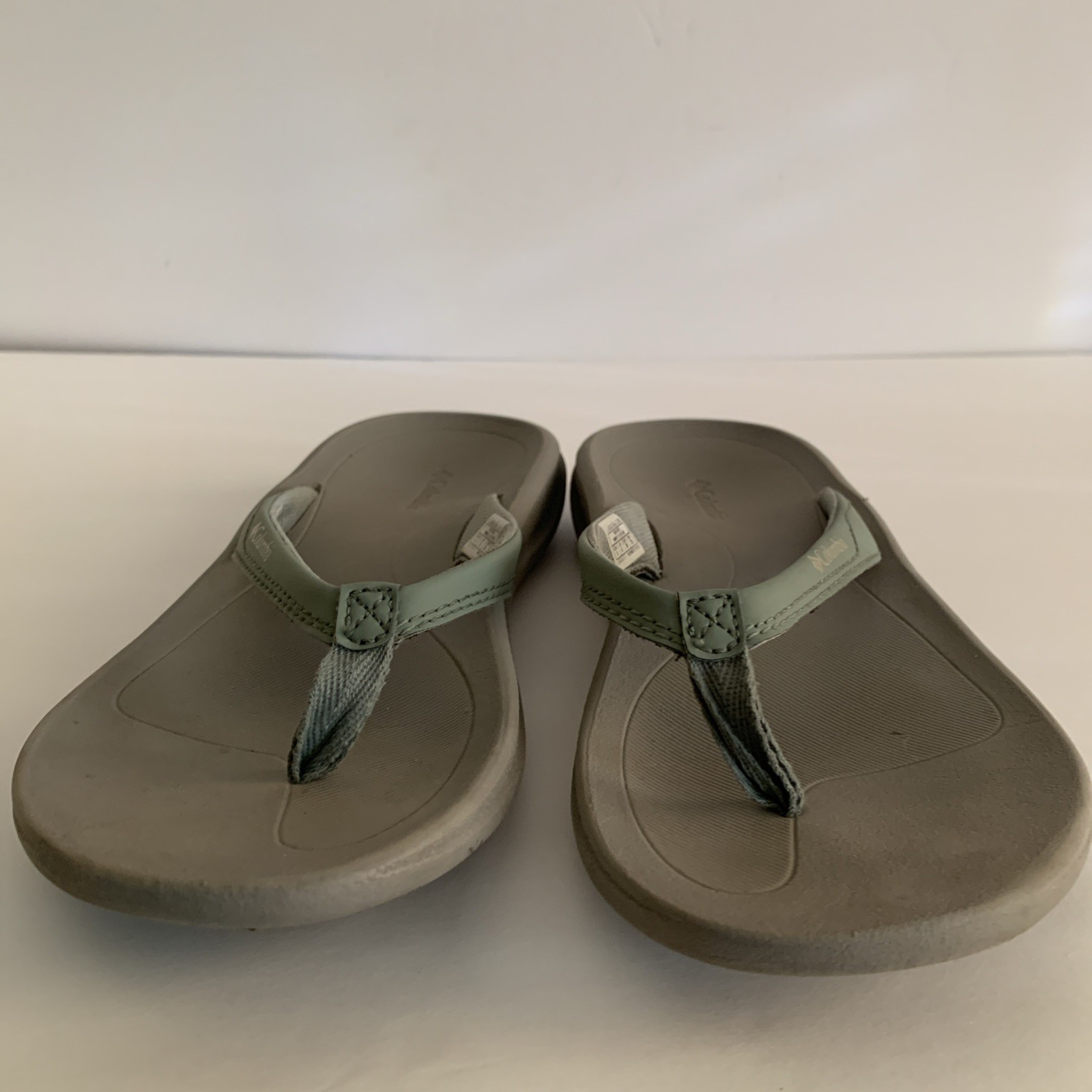 Columbia Womens Flip Flop Sandals Green Gray YL1037-305 Size 8 Comfort Casual
