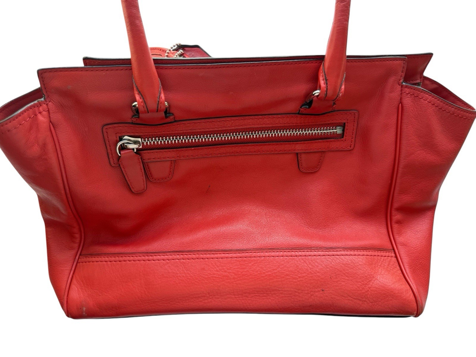 Coach Legacy Candace Red Leather Satchel Shoulder Bag Authentic Purse