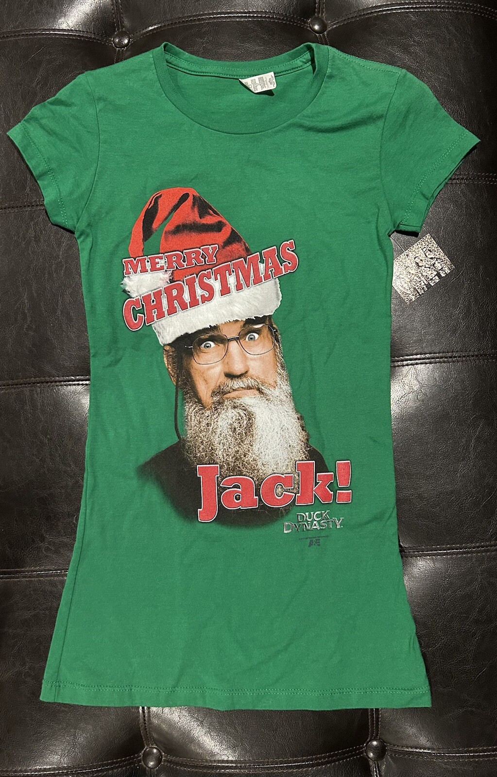 Duck Dynasty Christmas Holiday Uncle Si 100% Cotton T-shirt Juniors Size Small