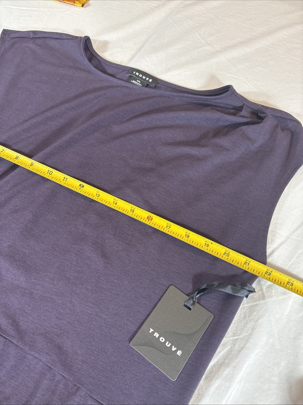 Trouvé Eggplant Side Ruched Sz 2XL Dress Pleated New Purple Night Casual Comfort