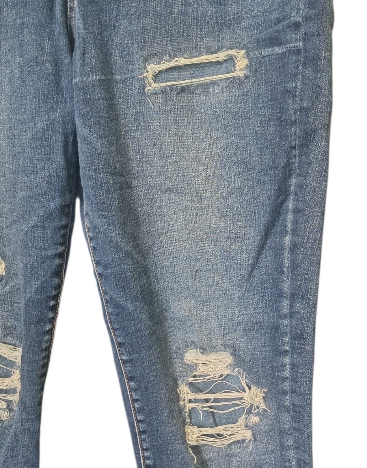 American EagleSize 16 Next Level Stretch Skinny Jeans Distressed Ripped Raw Hem