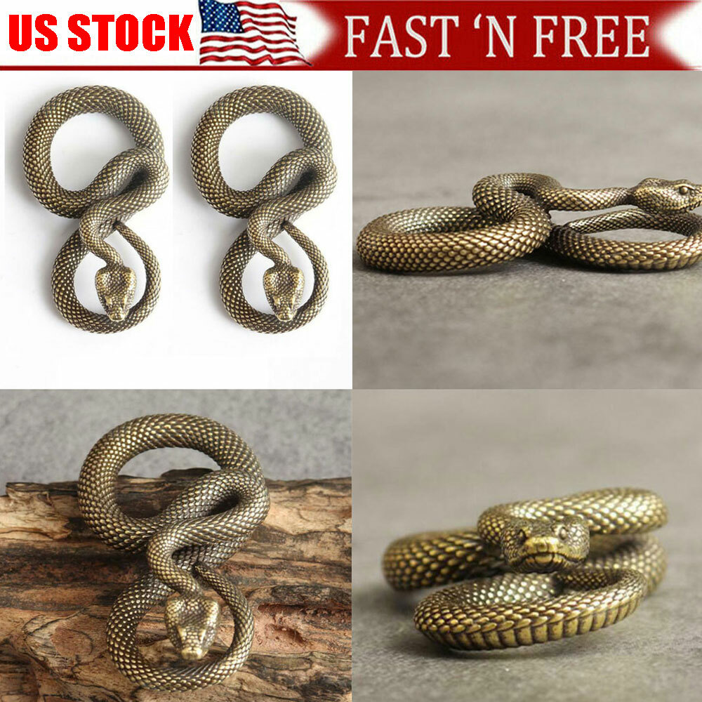 1/2/5Pcs Artistic Copper Snake Pendant Wallet Bag Car keychain Accessories