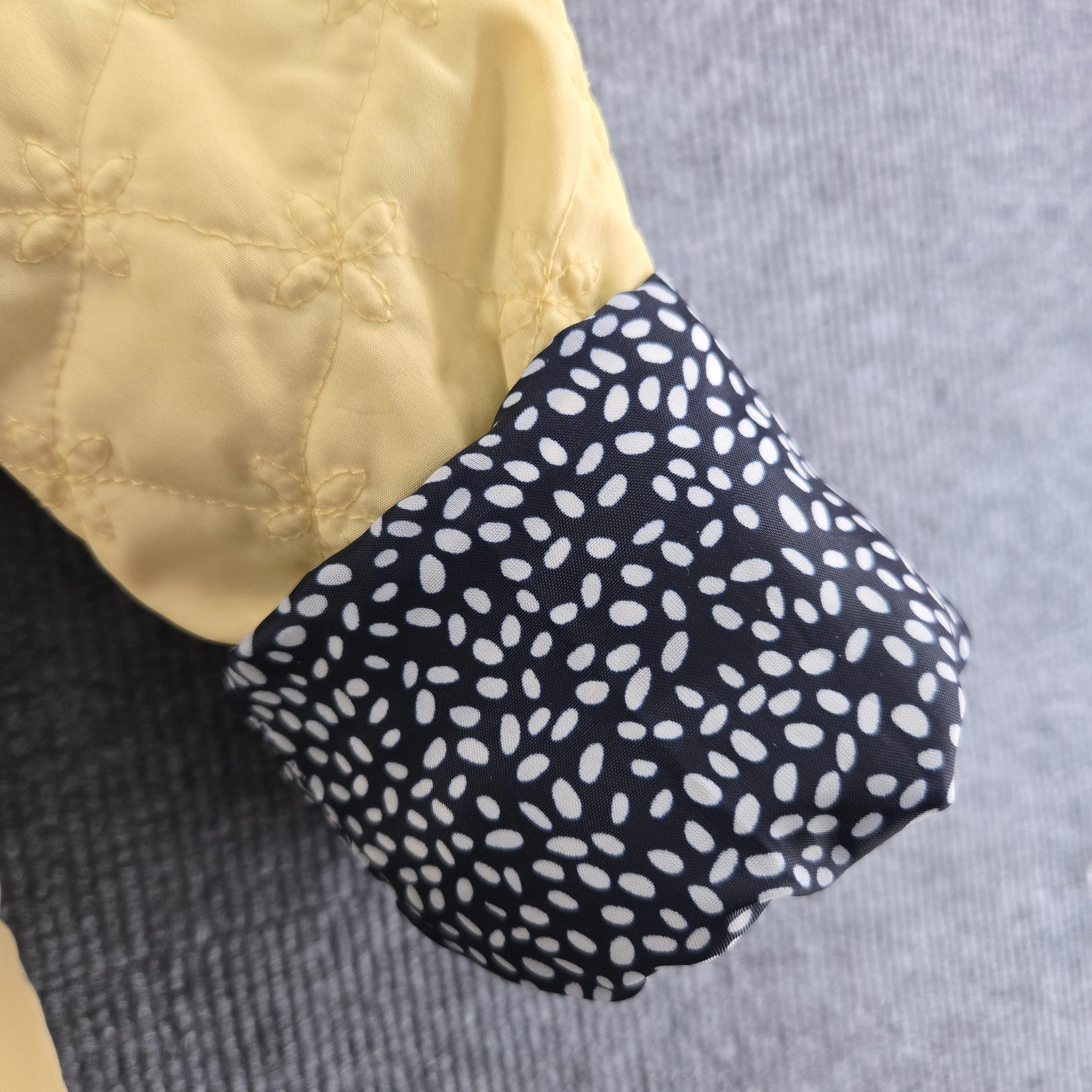 Croft & Barrow Yellow Quilted Button Front Jacket Size M