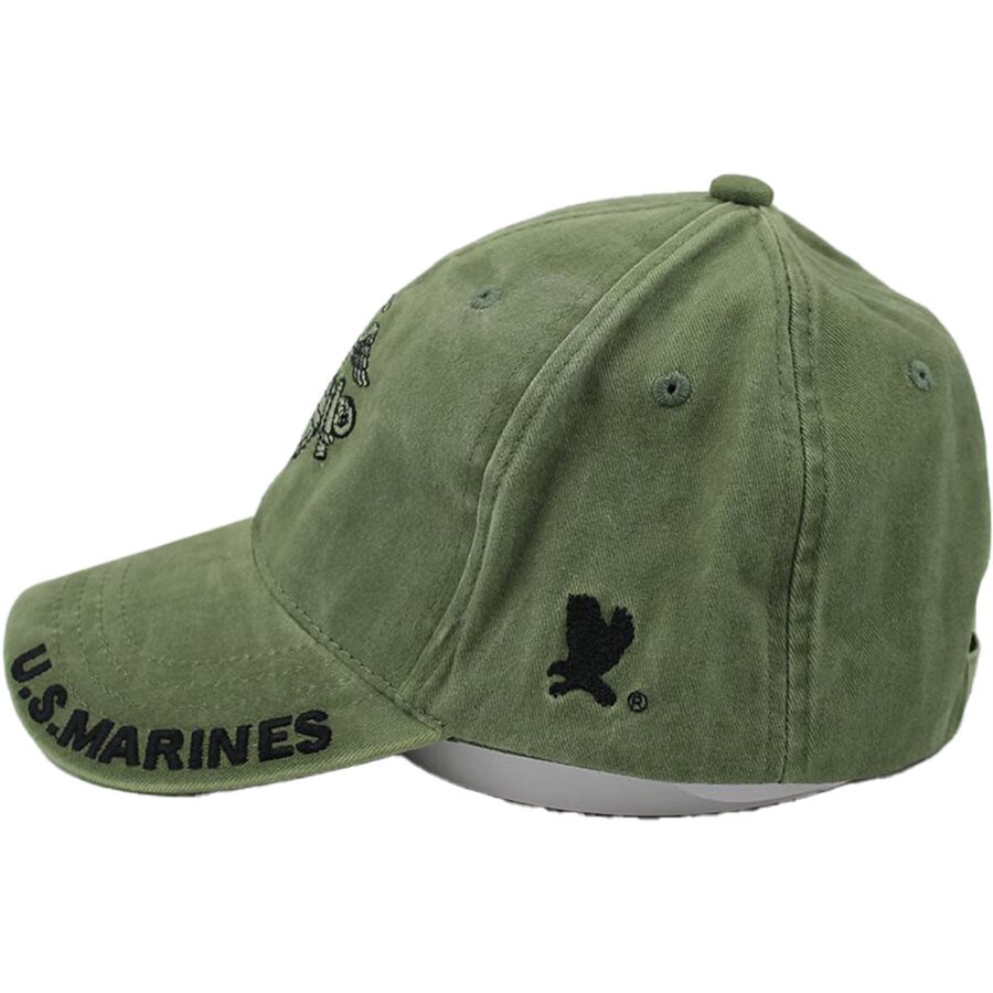 NEW U.S. Marine Corps USMC Insignia Baseball cap hat. OD Green. 5640