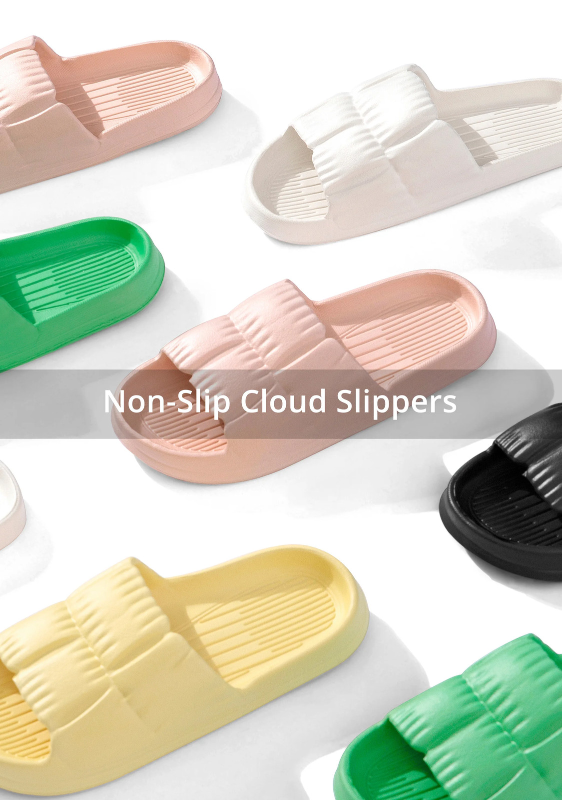 2023 Women Soft Sole Cloud Slippers Thick Platform Indoor Outdoor Beach Sandals