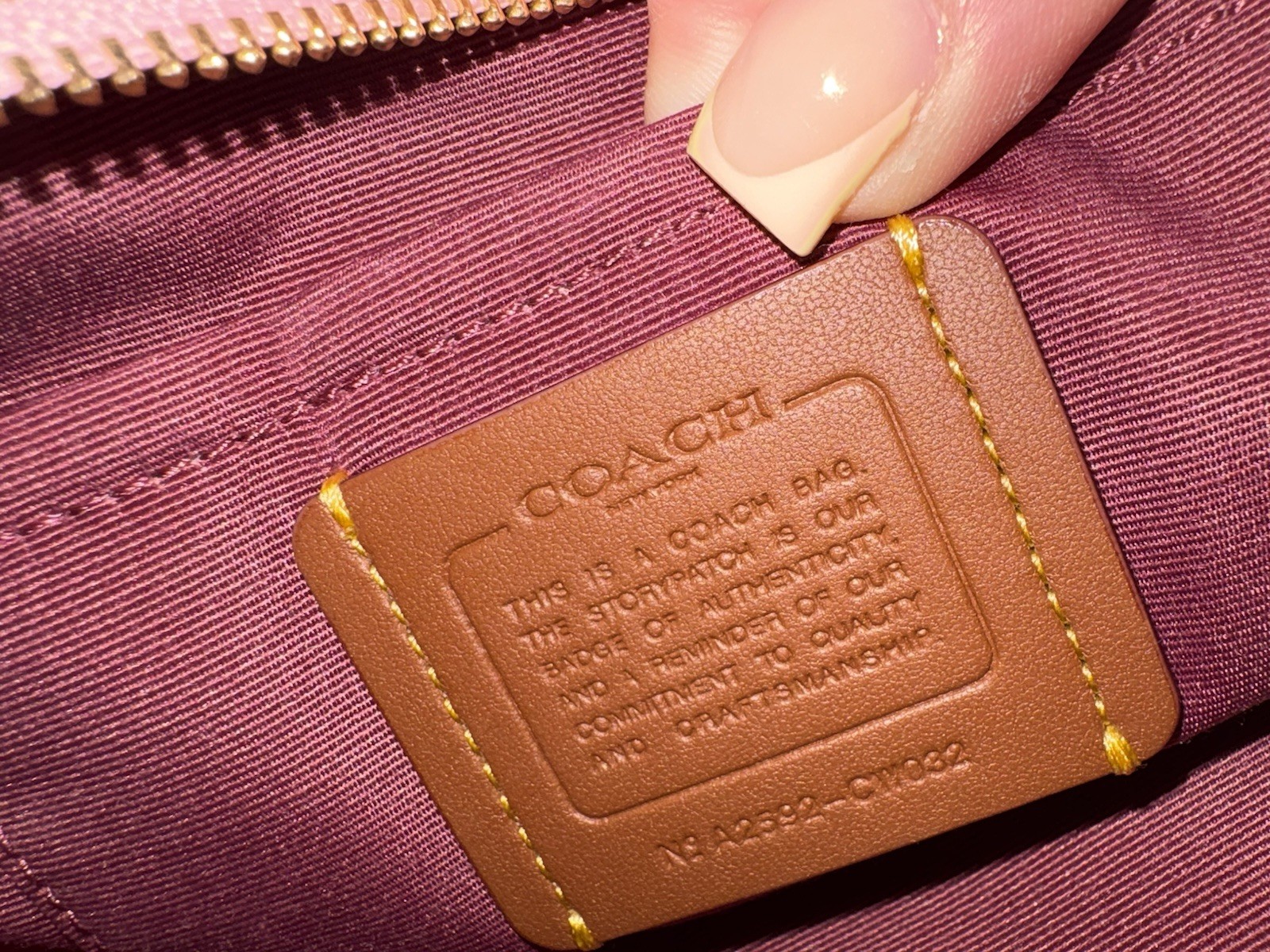 Coach Powder Pink Mini City Tote with crossbody strap