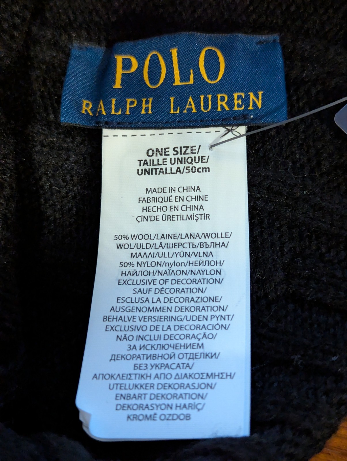 Polo Ralph Lauren PRL Winter Fall Cuffed Wool Knit Beanie Hat Cap PP0054