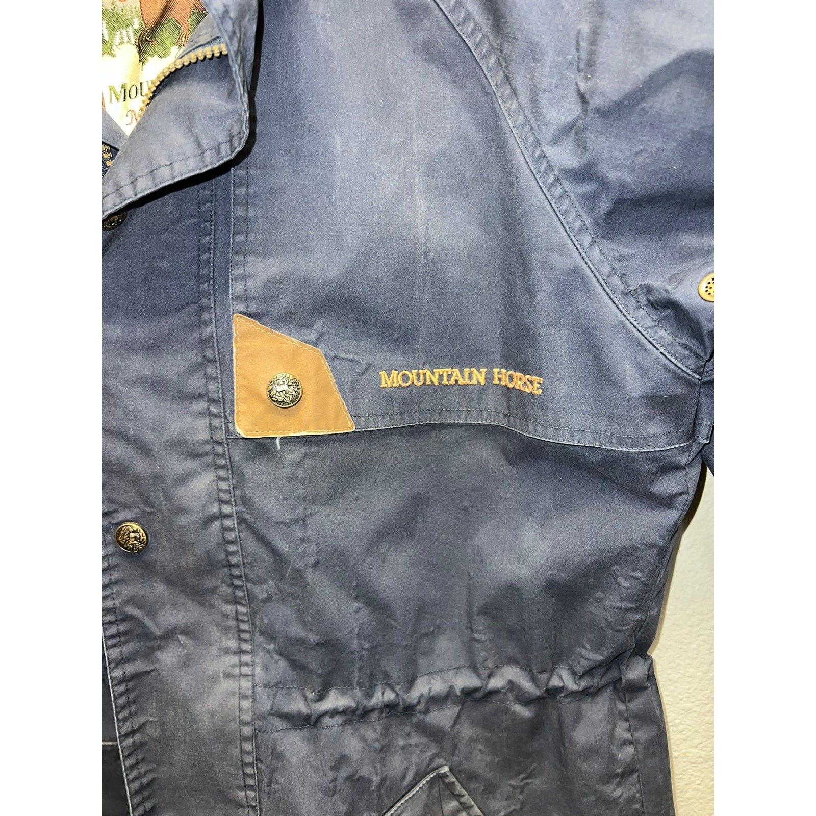 Vintage Womens Mountain Horse Jacket Techinal Riding Wear Blue VTG Small