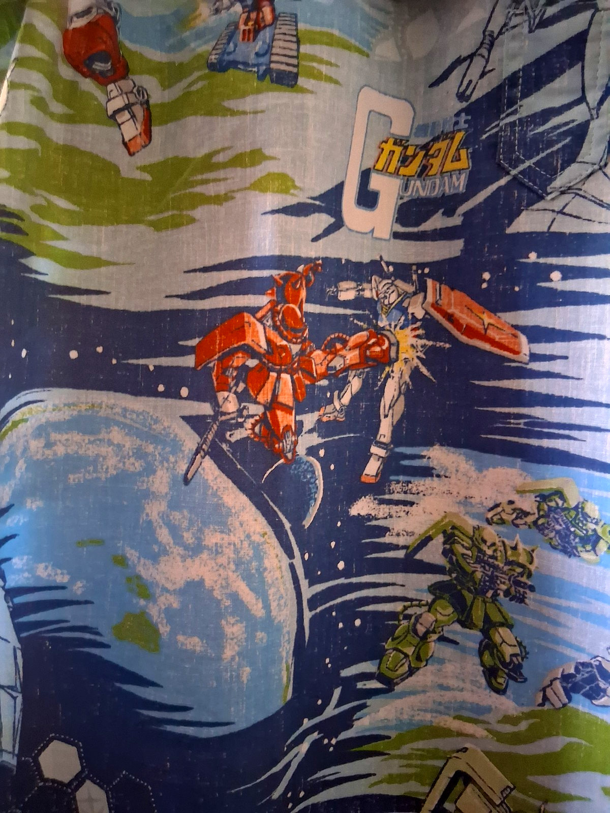 Reyn Spooner Men’s ” MOBILE SUIT GUNDAM” NWT PULLOVER Sky Classic Fit Shirts