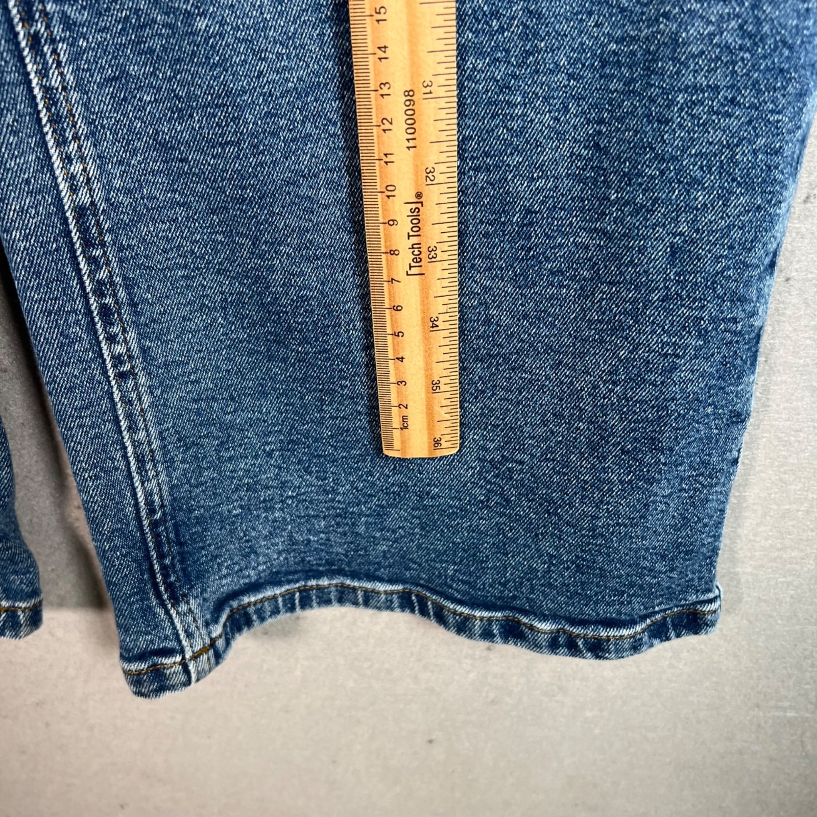 NA-KD Art High-Waisted Straight-Leg Denim Jeans Womens Size 34 Blue