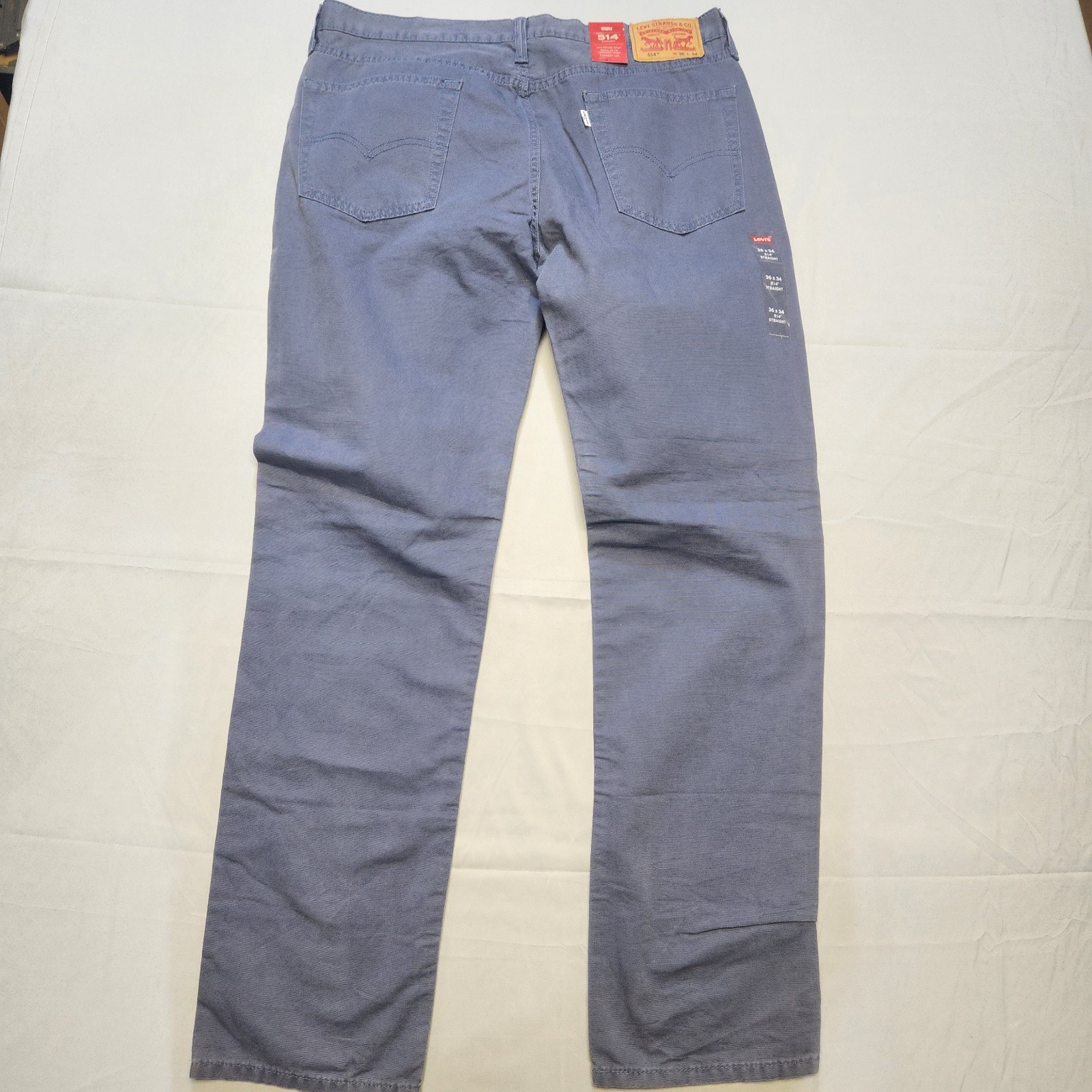 NEW Levis 514 Men Jeans Size Blue 36X34 100% Cotton Straight White Tag NWT Work