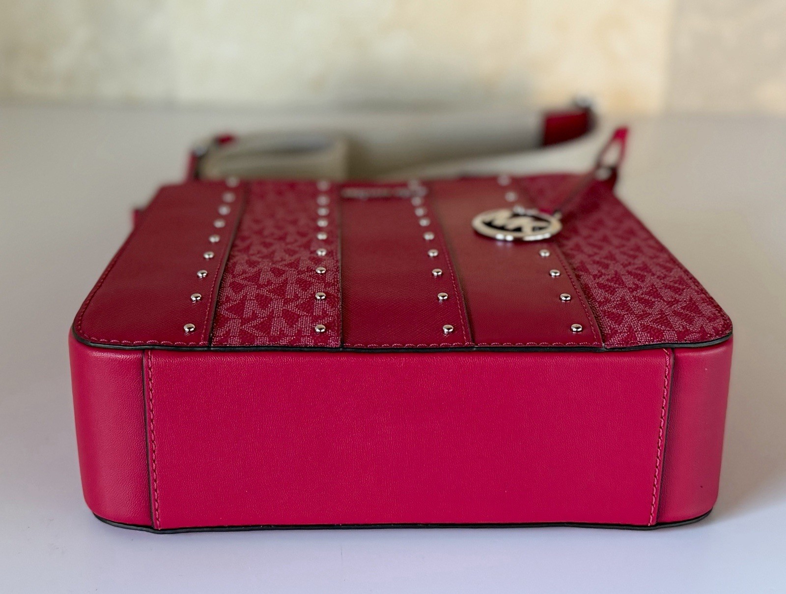 Michael Kors Jet Set Travel SM Shoulder Crossbody Bag MK Dark Raspberry Multi