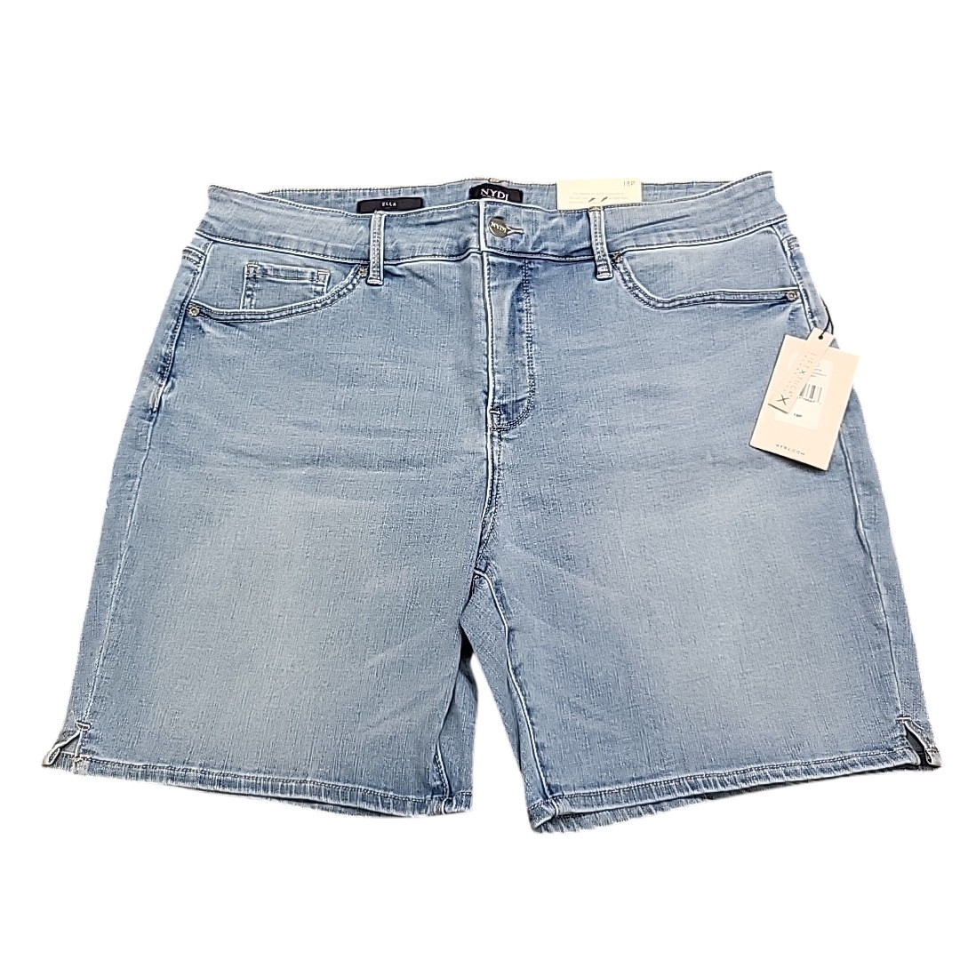 NYDJ Womens Lift Tuck Button Zip Fly Ella Shorts Pockets Poetry Petites Size 18P