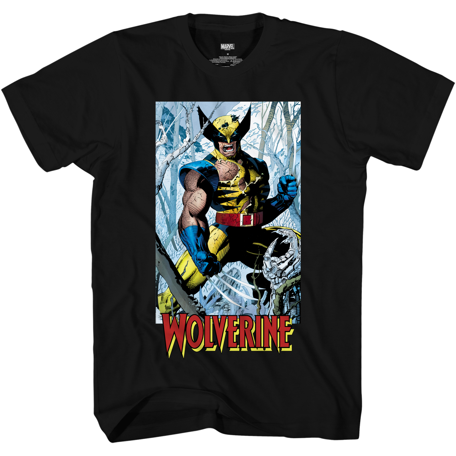 Wolverine 90’s Cover By Jim Lee Marvel Comics Adult T-Shirt
