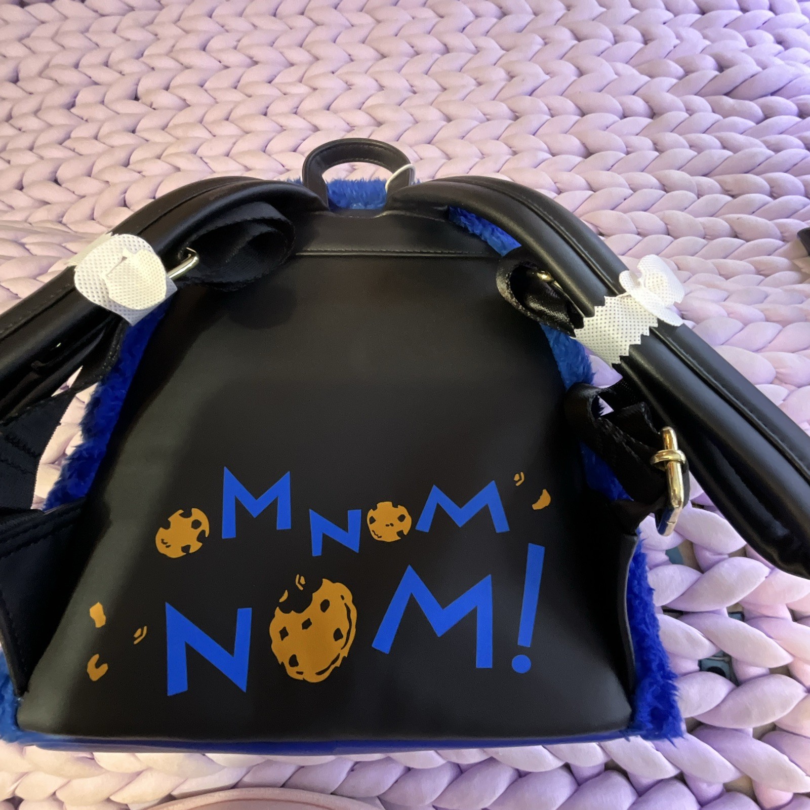 Loungefly Cookie Monster Sesame Street Mini Backpack NWT with cookie coin purse