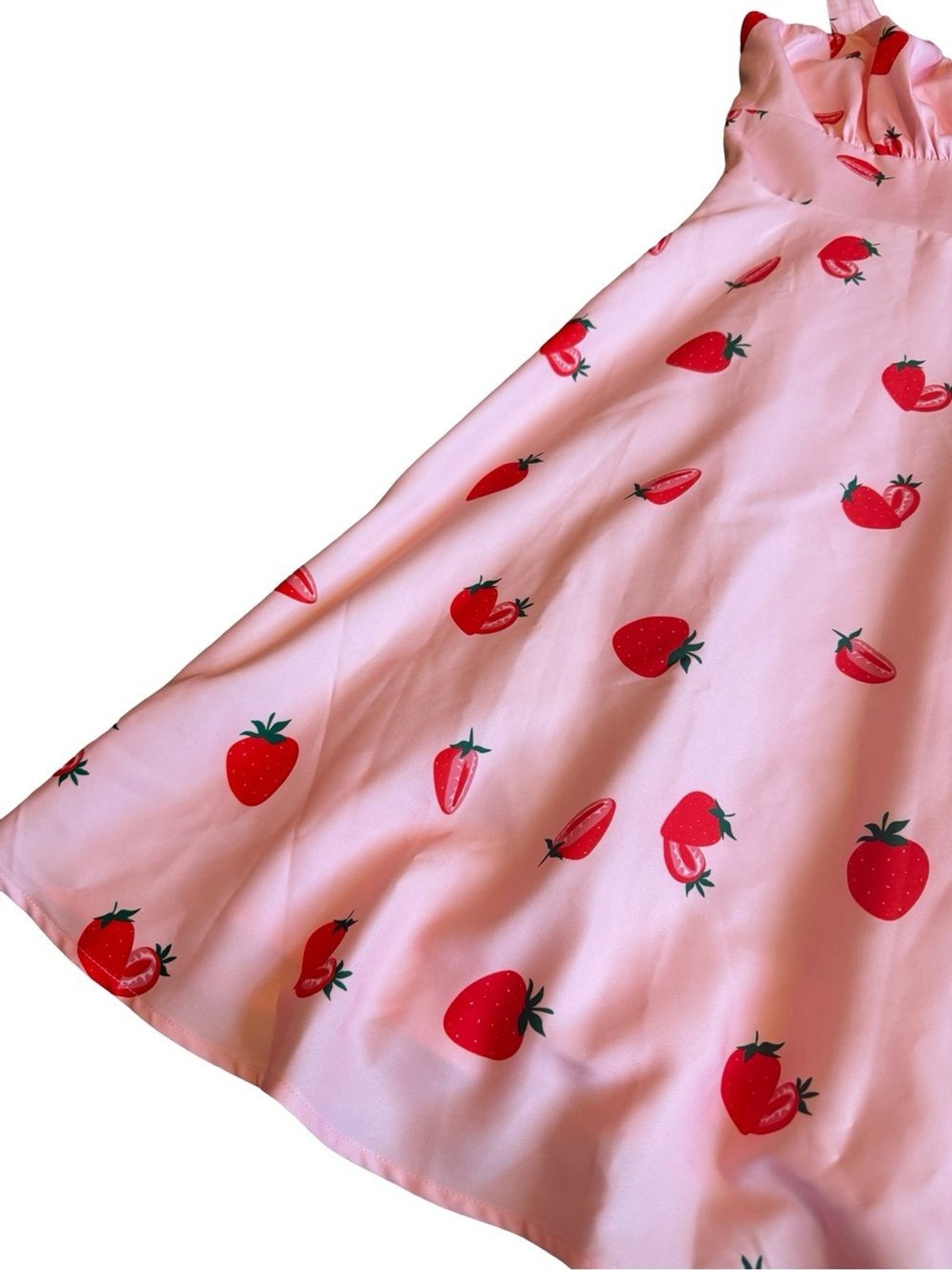 Belle Poque Strawberry Print DressA-Line Retro Pinup Rockabilly Girly Size Large