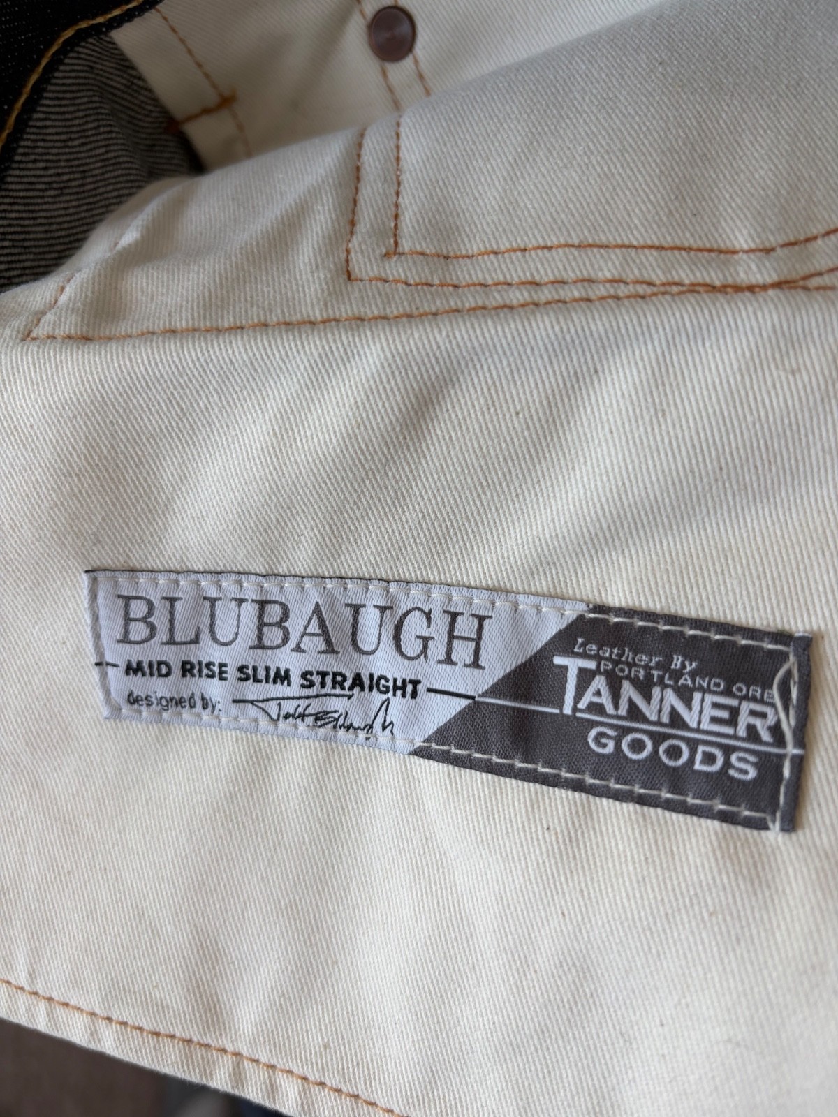 Tellason Blubaugh 16.5oz Indigo Raw Selvedge Denim Jeans sz40