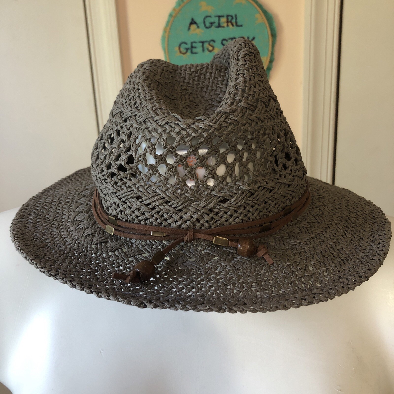 Pistil Kenzie Straw Hat Beach Outdoor Hat Women’s One Size Dark Grey