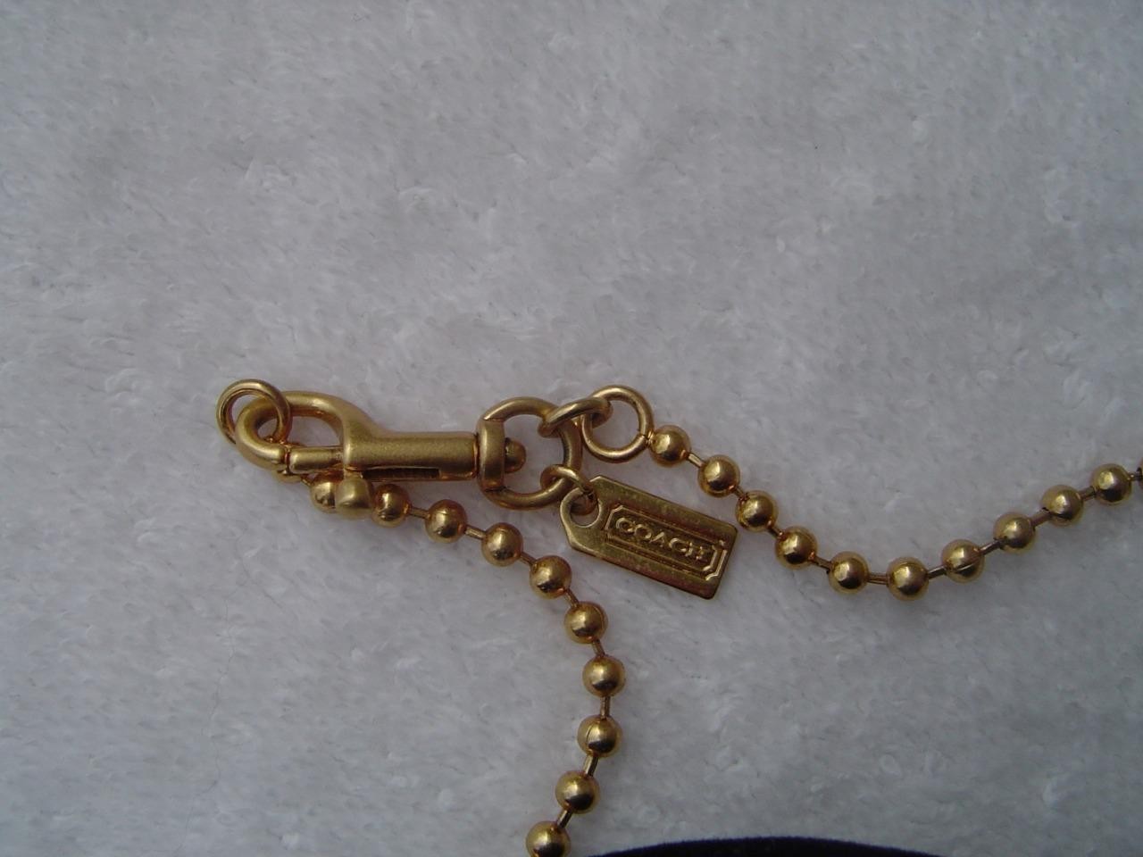 AUTHENTIC COACH GOLD TONE PIERRE LE TAN NAUTICAL CHARMS 28″ NECKLACE EUC