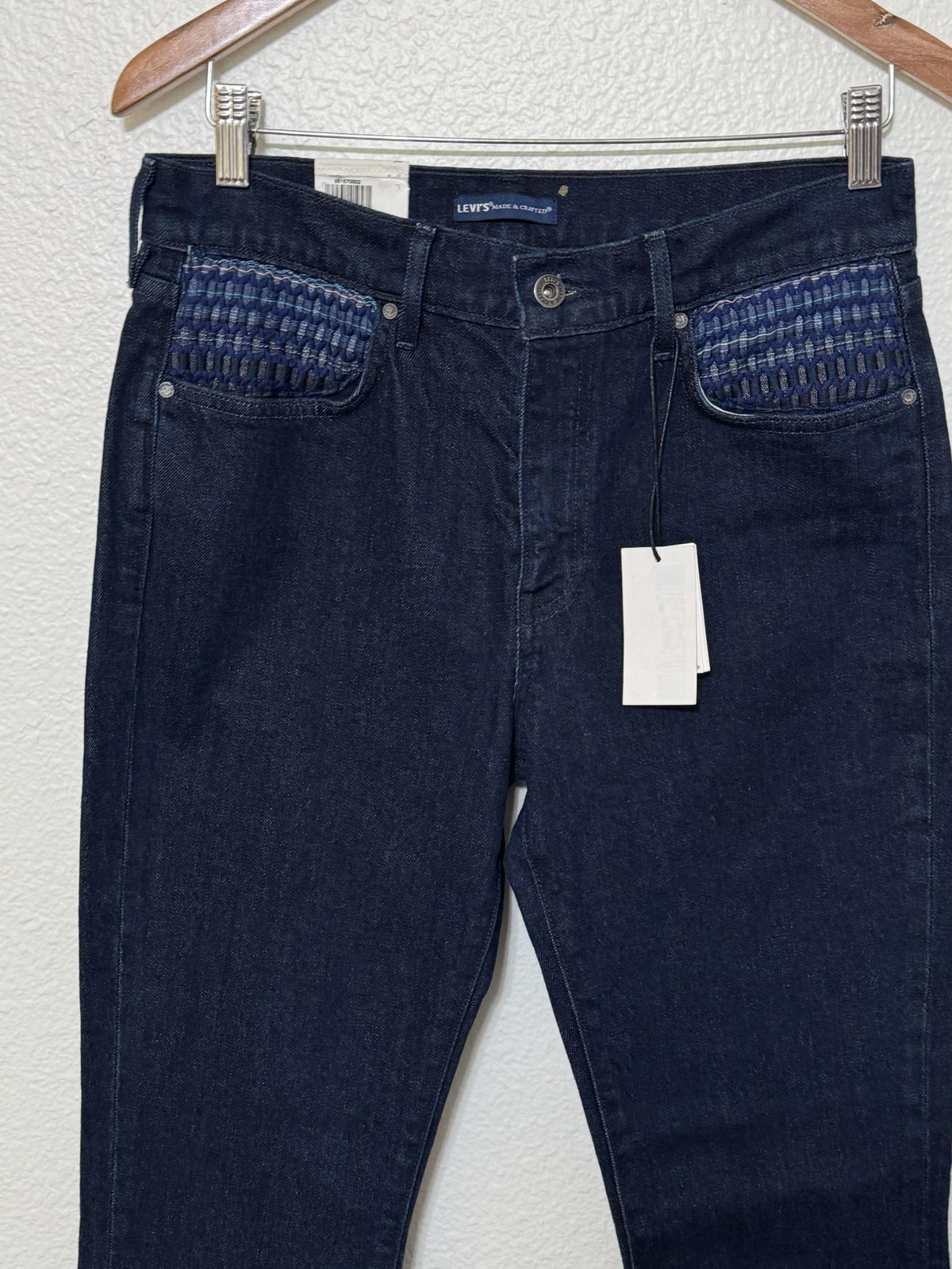 Levi’s Made & Crafted Jeans Womens 30 Indigo Stem Flare Woven Pockets Denim NEW