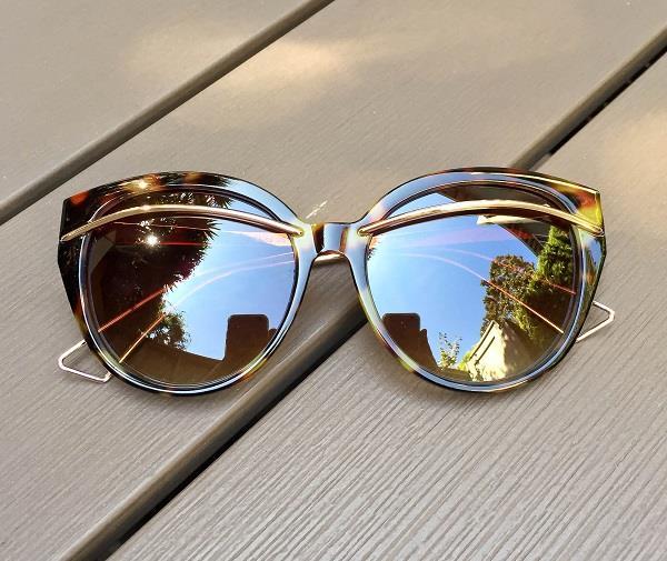 Large Lady in Cat Eye Wire Bar Celebrity Fashion Designer Women Sunglasses 2331