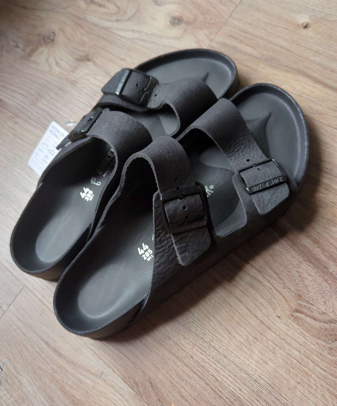 Birkenstock Tumbled All Leather Exquisite Arizona Mens 11-11.5 EU 44 Black